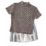 Street Code Y2K Silver Metallic Mini Kilt Skirt size Small Photo 3