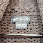 Aerie Taupe Chenille Woman’s Cowl Neck Pullover Sweater Size XS Photo 2