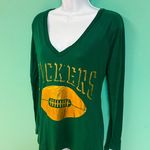 PINK - Victoria's Secret PINK Victoria’s Secret Green Long Sleeve Green Bay Packers Tee  Photo 3