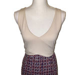 Anthropologie Maeve Elysian Geometric Windowpane Plaid Jersey Stretch Maxi Dress Photo 2