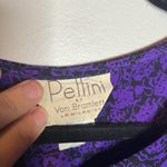 Vintage purple and black floral midi dress Size 10 Photo 2