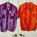 Woman Within 2*  Button‎ Down Top Orange Pink Purple Grey- size L Photo 4