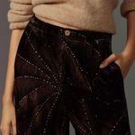 Farm Rio  Printed Palm Velvet Wide-Leg Pants, Size XS Photo 3