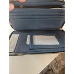 Betsey Johnson  Denim Floral Embroidered Zip Around Wristlet Wallet Boho Chic Photo 4