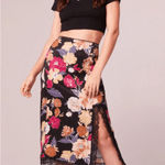 Band of Gypsies Band Of The Free Lilou Black Floral Slip Skirt Midi Size Small NWT Photo 0