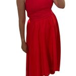 Hutch ANTHROPOLOGIE Asymmetric Red Maxi Dress Sz M Photo 6