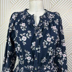 Rebecca Taylor  La Vie Camille Navy Blue Floral Print Dress Size US‎ Small Photo 1