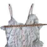 Vintage 90s White Lace Trim Lingerie Bodysuit Teddy size Large Photo 2