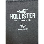 Hollister Long Sleeve T Shirt Womens Size XS Gray Embroidered Floral Crew Neck Photo 6