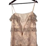 Lovers + Friends ‎ Pink Lace Overlay Dress Women's L Sleeveless Ruffle Mini Party Photo 5