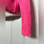 Hollister  Hot Pink Distressed Oversized Women’s Cute Long Sleeved Sweater Sz XS Photo 4