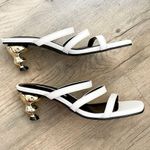 Revolve YUUL YIE white structured strappy heels size 6 Photo 0