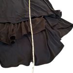 Madison James Navy Beaded Halter Prom Gown With Open Back Size 10 long 2 piece Photo 11