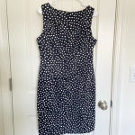 AB Studio NWOT | AB Studio women’s black polka dotted sleeveless zip dress — size 12 Photo 2
