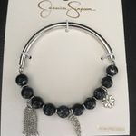 Jessica Simpson Blue semi precious bracelet tassels, flower Leaf Photo 1