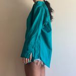 Diane Von Furstenberg teal DVF vintage blouse Photo 5