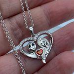 Night Before Christmas I Love You Forever Heart CZ Necklace Multiple Photo 2
