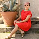 Umgee Neck Dress with Polka Dot Fabric and Crochet Lace Details size Small Photo 6