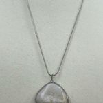 Artisan  made raw white Quartz pendant on silver 20” chain. Photo 0