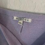 Gloria Puff Sleeve Crop Sweater in Lavender Purple Size M Photo 3