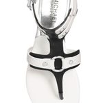 Michael Kors MICHAEL Nadine Flat T-Strap Gladiator Black White Sandals Size 6 Photo 2