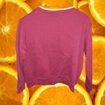 Grandma Chic Button Up Red Sweatshirt‎ with Embroidered Leaves Size PL Size L Photo 4