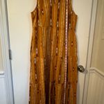 Sonoma Large  Mustard Patterned Maxi Dress Photo 5