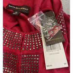 Dana Buchman  Women’s XS Red Chili Pepper‎ Rhinestone Sweater Top Sparkly NEW Photo 3