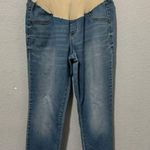 Maternity Pregnancy Blue Washout Soft Denim Skinny Pants Size M Mom to Be Photo 0