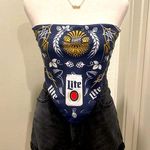 Miller Lite Beer Navy Blue Bandana Scarf Handkerchief Photo 0