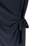 Chetta B Black Cap Sleeve Round Neck Faux Wrap Knee Length Jersey Knit Dress 6 Photo 2
