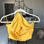 Super down Yellow Halter Top Photo 1