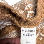 Melrose and Market  Isle Fair Orange & White Crewneck Sweater size Large Photo 8