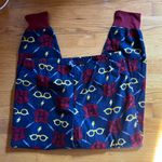 Harry Potter women’s PJ Pants blue Fleece Hogwarts Sleep Lounge Soft Size Medium Photo 0