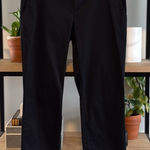 Banana Republic  Hampton Cropped Capri Mid-Rise Black Woven Career Dress Pant Tro Photo 0