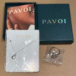 PAVOI dainty teardrop pendant necklace & ring rhodium plated minimalist both new Silver Photo 9