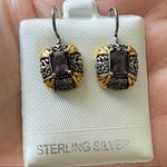 Sterling Silver  Amethyst Filigree Earrings Photo 4