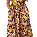NWT Nobody's Child Nova Puff Sleeve
Black Floral Midi Dress Size 6 Photo 0