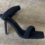 Good American  Black Terry Heels size 8.5 NIB Photo 0
