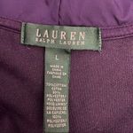 Ralph Lauren Lauren Purple Velvet Long Sleeve Zip Front Hoodie Size Large Photo 11
