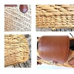 Brighton Interlok Dune Straw Leather Satchel Handbag Purse Double Handle Pocket Photo 11