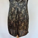 Vintage Black and Gold Paisley Chemise Size M Photo 6