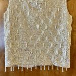 Kenzar Hong Kong Flapper Sleeveless Top Sequins Vintage Beaded Tassels Size 36 Photo 3