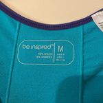 Be inspired Womens yoga Athletic Sleeveless tank Top Purple Aqua Tye Dye ombre M Photo 2