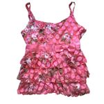 Y2K vtg. Coquette‎ Polka Dot Pink Bow INC Ruffle Barbie Top Medium. Photo 4