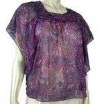 Massini 💵 MASINNI Small Sheer Like Purple Blouse Photo 0