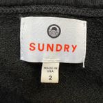 Sundry  Black‎ & White Knit Sweatshirt Top Size 2 (Medium) Boho Athleisure Photo 6