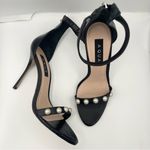 AQUA  pearl ankle strap black high heel stiletto women’s Size 8.5M- Bloomingdales Photo 2