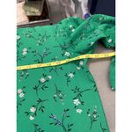 CeCe Green Floral V-Neck Tie Sleeve Blouse Feminine Spring Top Photo 7