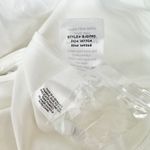 Lulus  Modern Affection White Taffeta Pleated Sleeveless Maxi Dress Wedding S NWT Photo 11